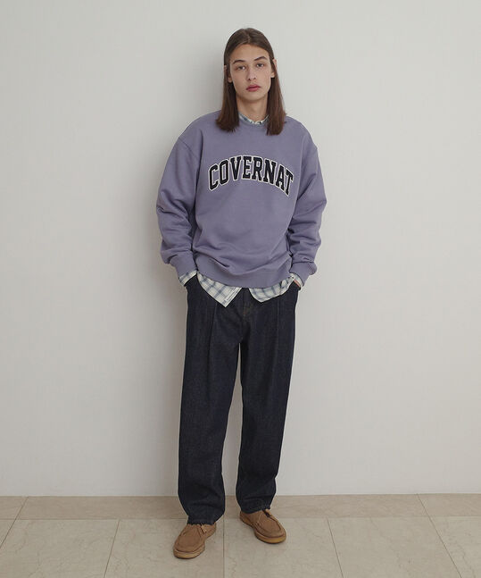SEMI WIDE WASHED DENIM PANTS