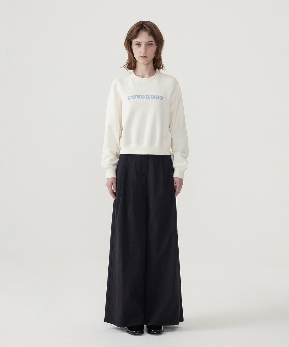 WOMEN'S TWO-TUCK BANDED WIDE PANTS