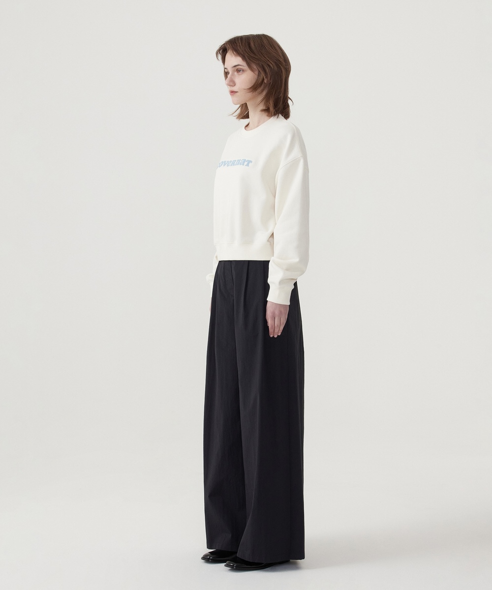 WOMEN'S TWO-TUCK BANDED WIDE PANTS