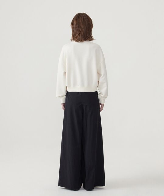 WOMEN'S TWO-TUCK BANDED WIDE PANTS
