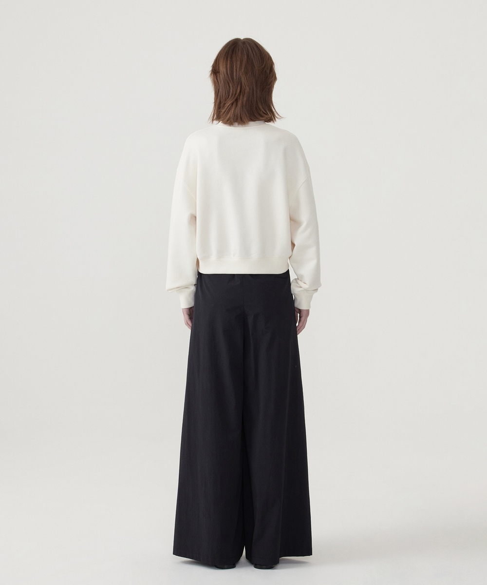 WOMEN'S TWO-TUCK BANDED WIDE PANTS