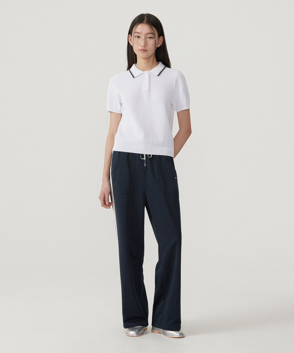 WOMEN'S POLO HALF KNIT