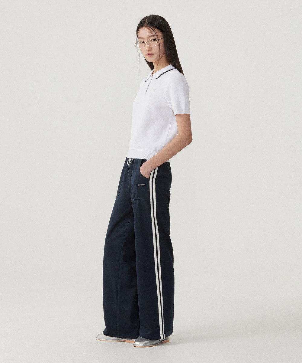 WOMEN'S POLO HALF KNIT