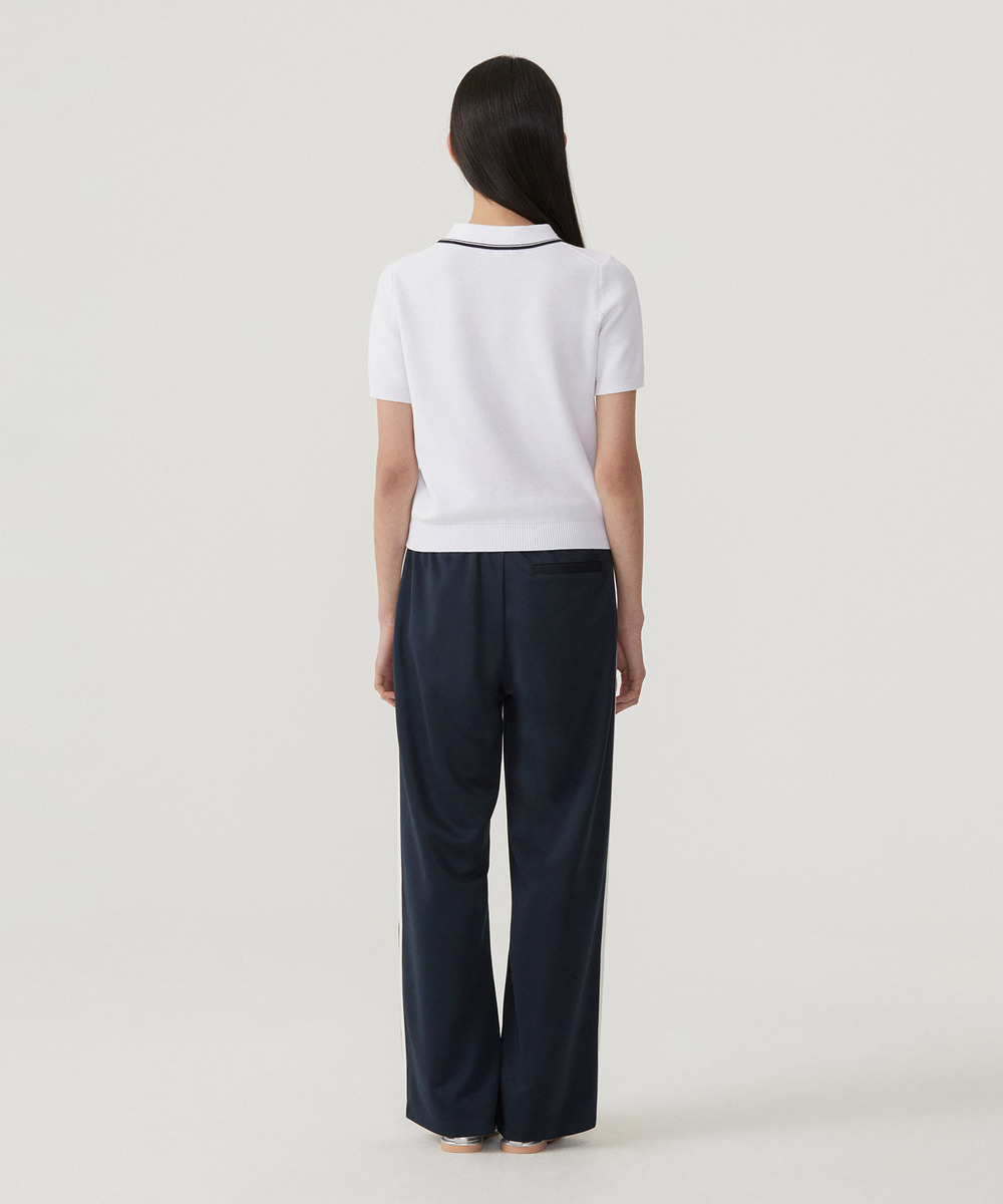 WOMEN'S POLO HALF KNIT