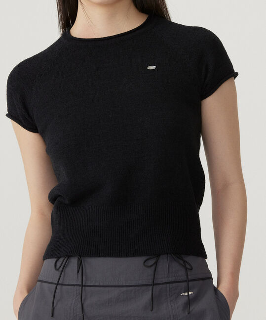 WOMEN'S BOUCLE RAGLAN HALF KNIT