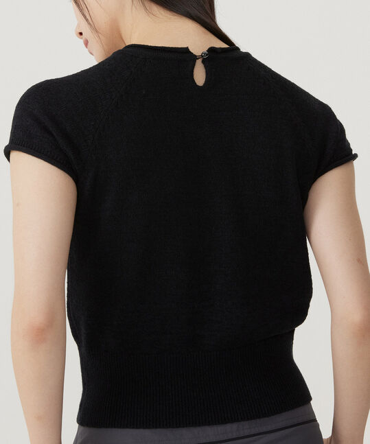 WOMEN'S BOUCLE RAGLAN HALF KNIT