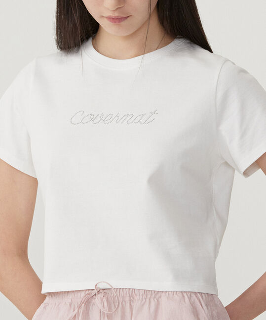 WOMEN'S CROP FIT HOTFIX LOGO T-SHIRT