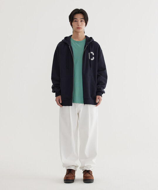 C LOGO HOOD ZIP-UP