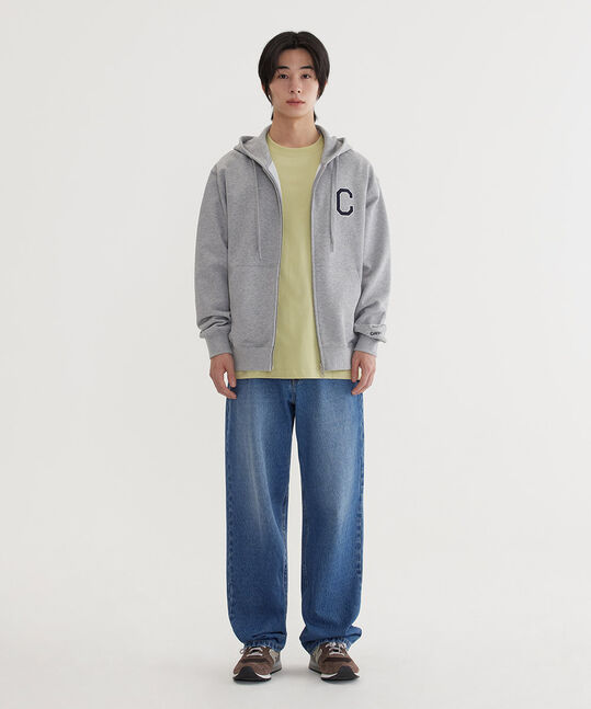 C LOGO HOOD ZIP-UP