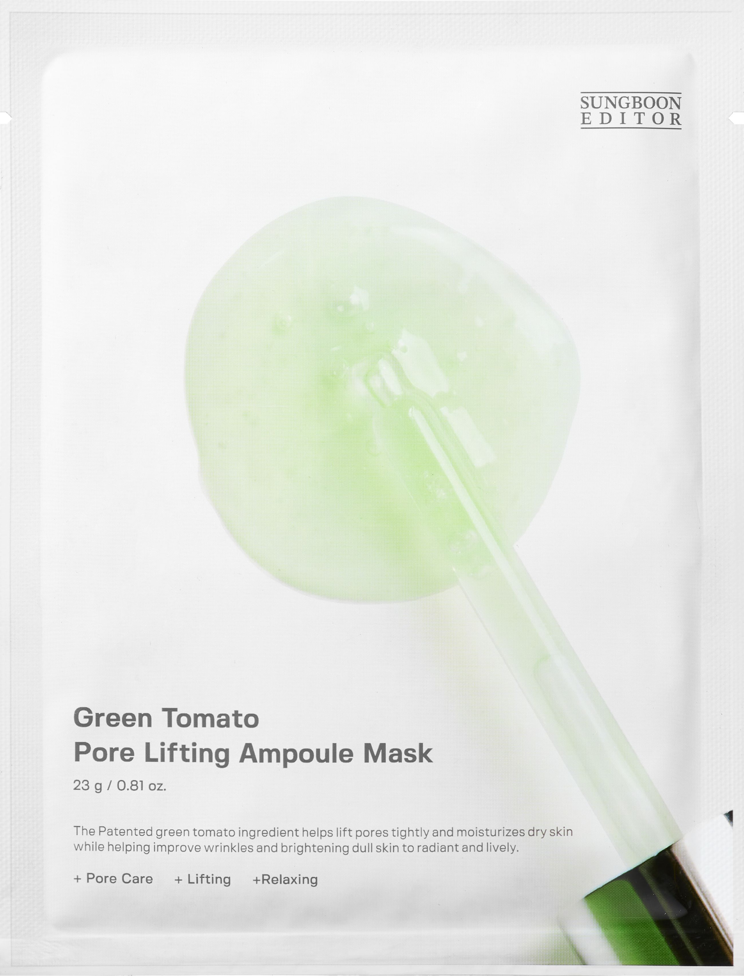 Sungboon Editor Green Tomato Pore Lifting Ampoule Mask