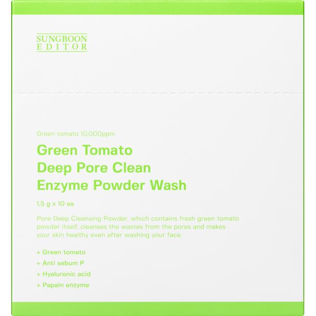 Sungboon Editor Green Tomato Deep Pore Clean Enzyme Powder Wash