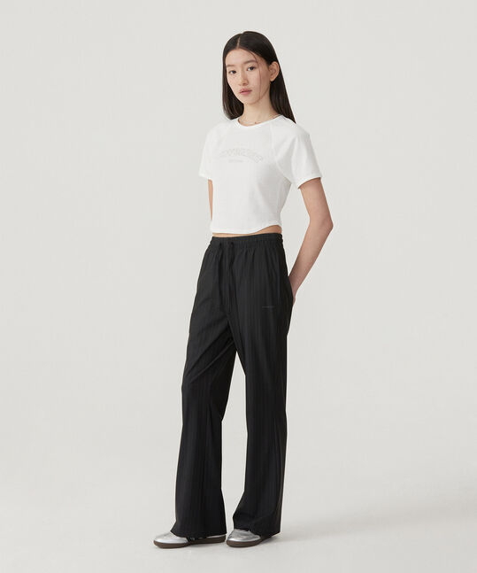 WOMEN'S EASY STRIPE BANDING PANTS