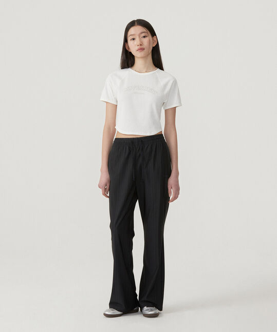 WOMEN'S EASY STRIPE BANDING PANTS