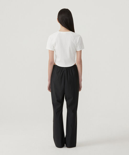 WOMEN'S EASY STRIPE BANDING PANTS