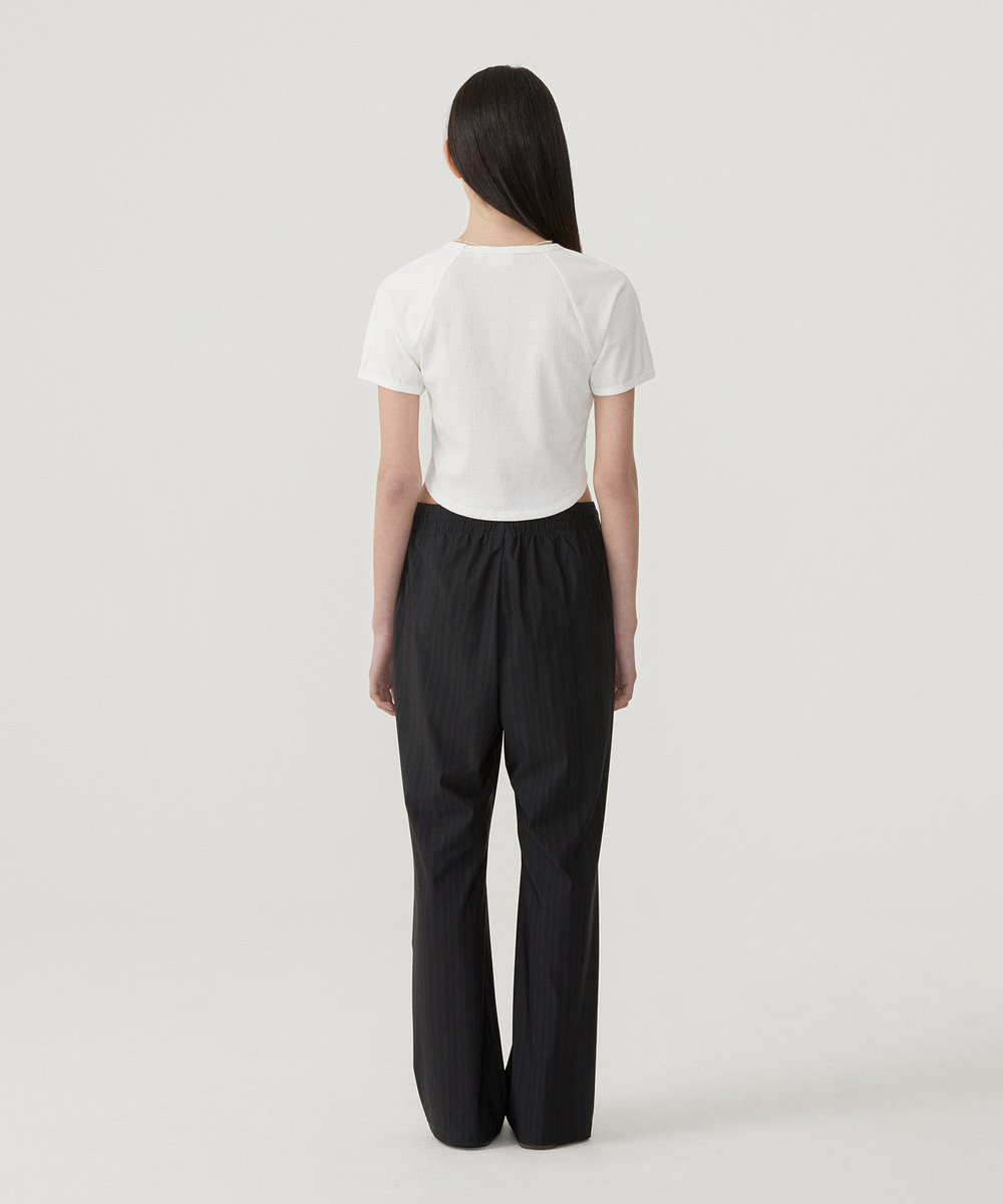 WOMEN'S EASY STRIPE BANDING PANTS