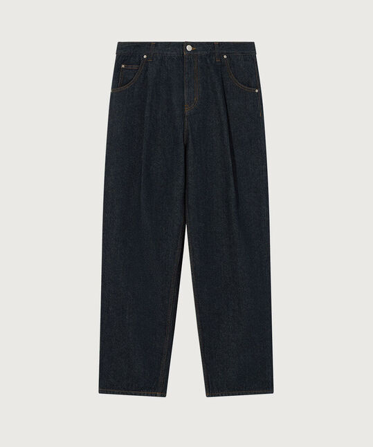 SEMI WIDE WASHED DENIM PANTS