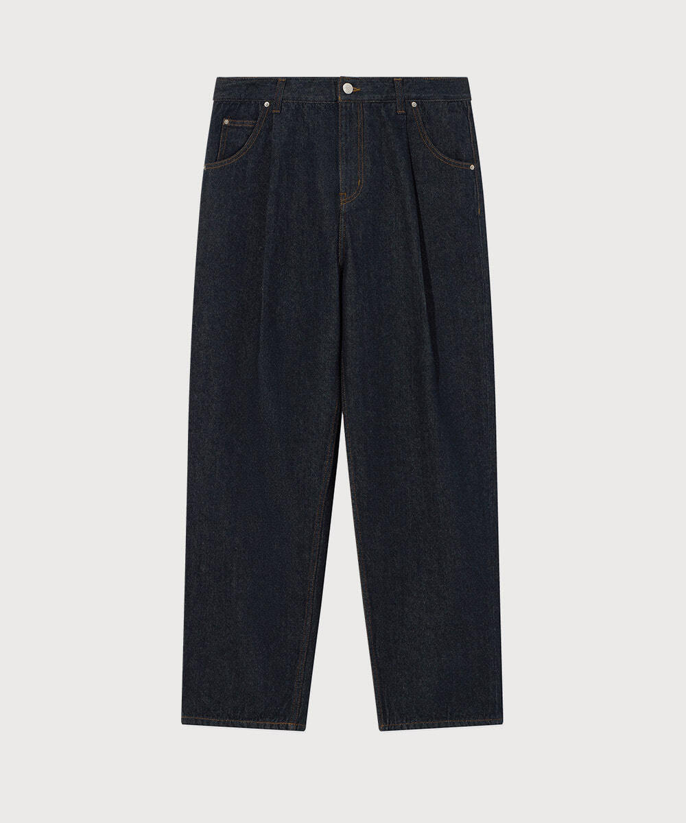 SEMI WIDE WASHED DENIM PANTS