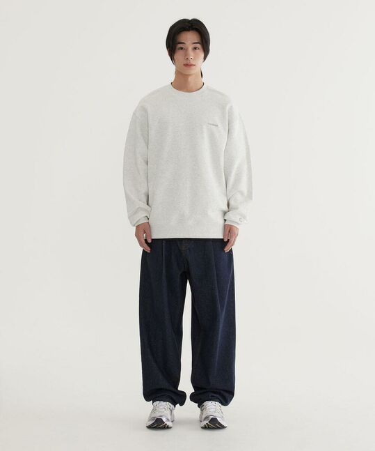 SEMI WIDE WASHED DENIM PANTS