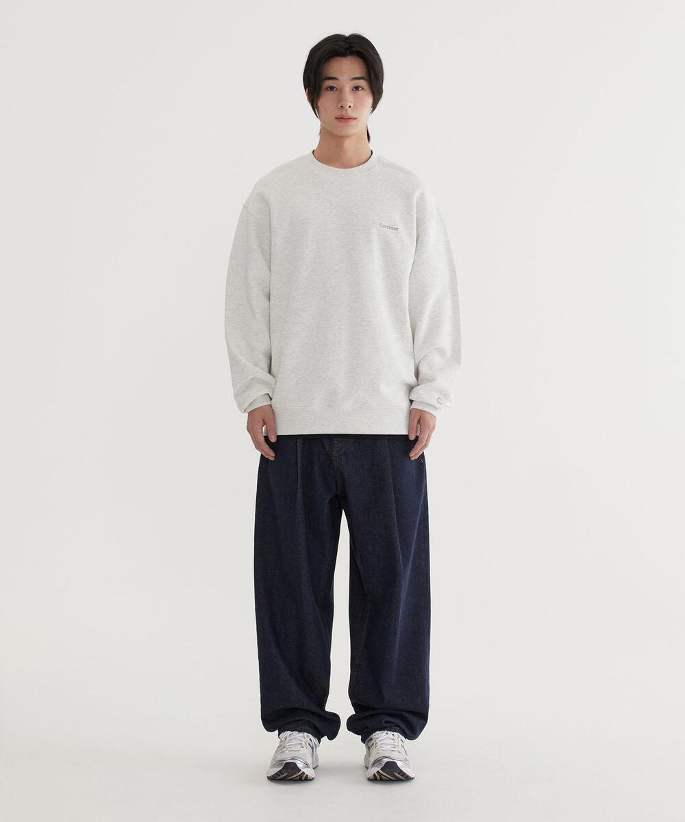 SEMI WIDE WASHED DENIM PANTS