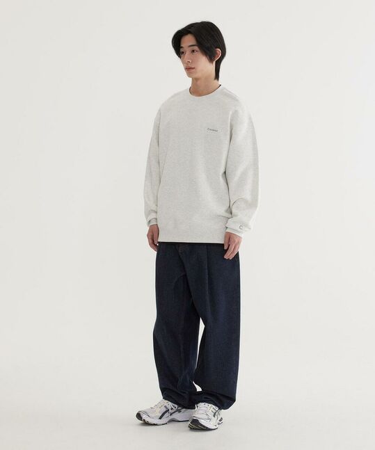 SEMI WIDE WASHED DENIM PANTS