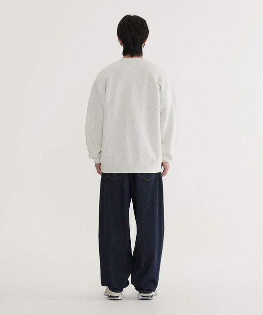 SEMI WIDE WASHED DENIM PANTS