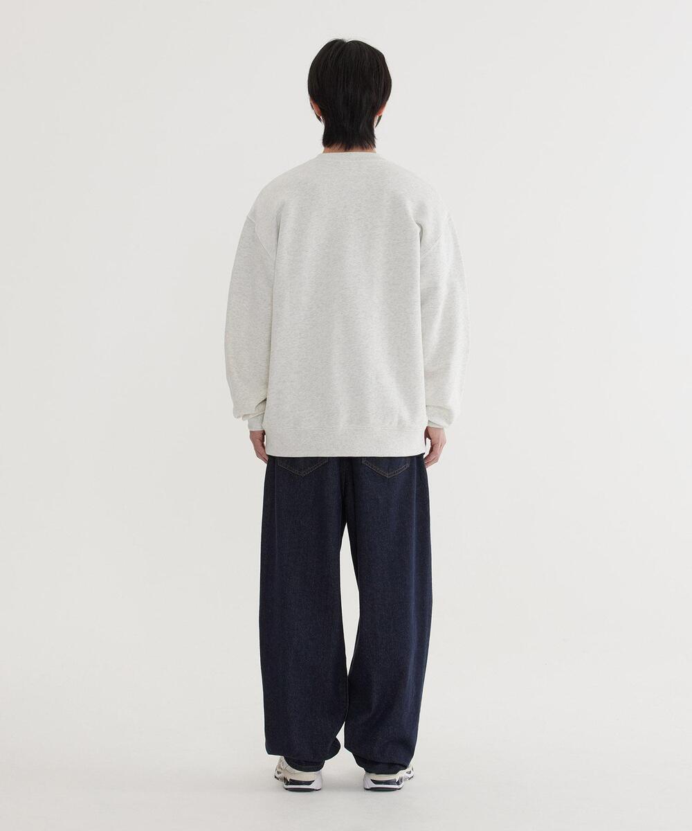 SEMI WIDE WASHED DENIM PANTS