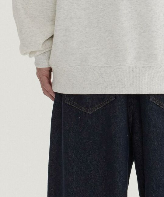 SEMI WIDE WASHED DENIM PANTS