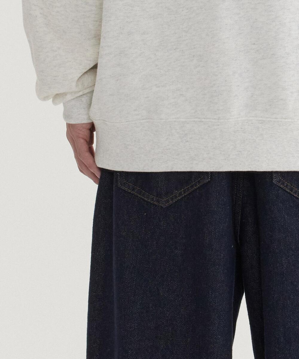 SEMI WIDE WASHED DENIM PANTS