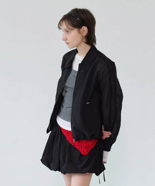 WOMEN'S SHEER BOMBER JACKET