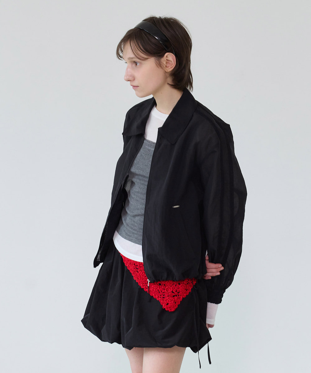 WOMEN'S SHEER BOMBER JACKET