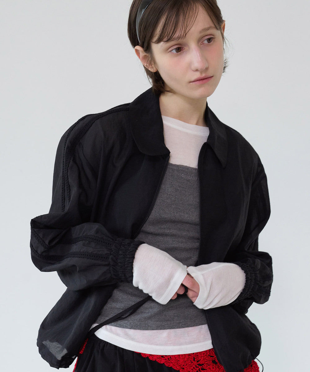 WOMEN'S SHEER BOMBER JACKET