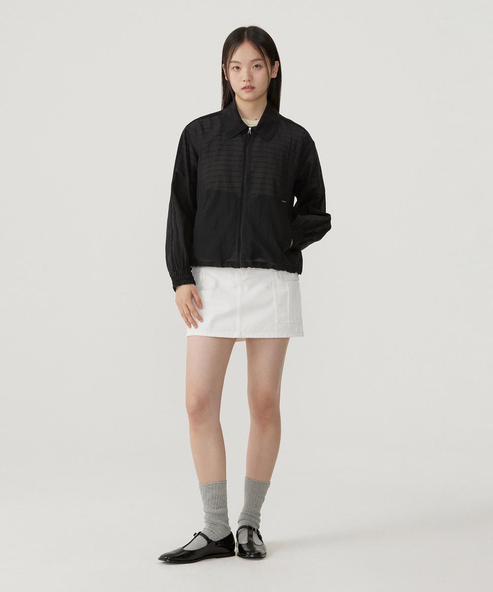 WOMEN'S SHEER BOMBER JACKET