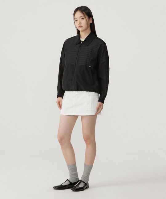 WOMEN'S SHEER BOMBER JACKET