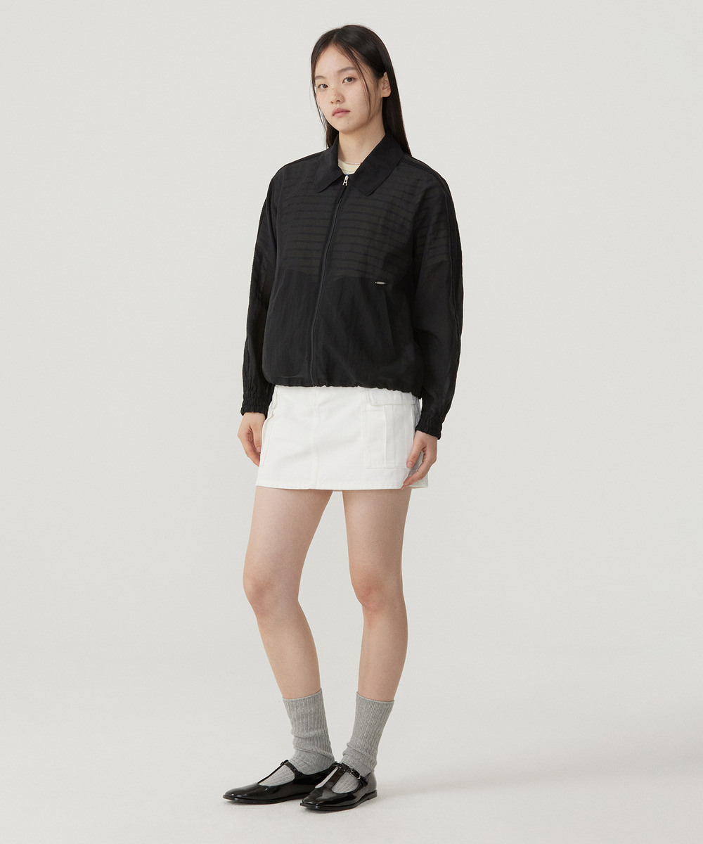 WOMEN'S SHEER BOMBER JACKET