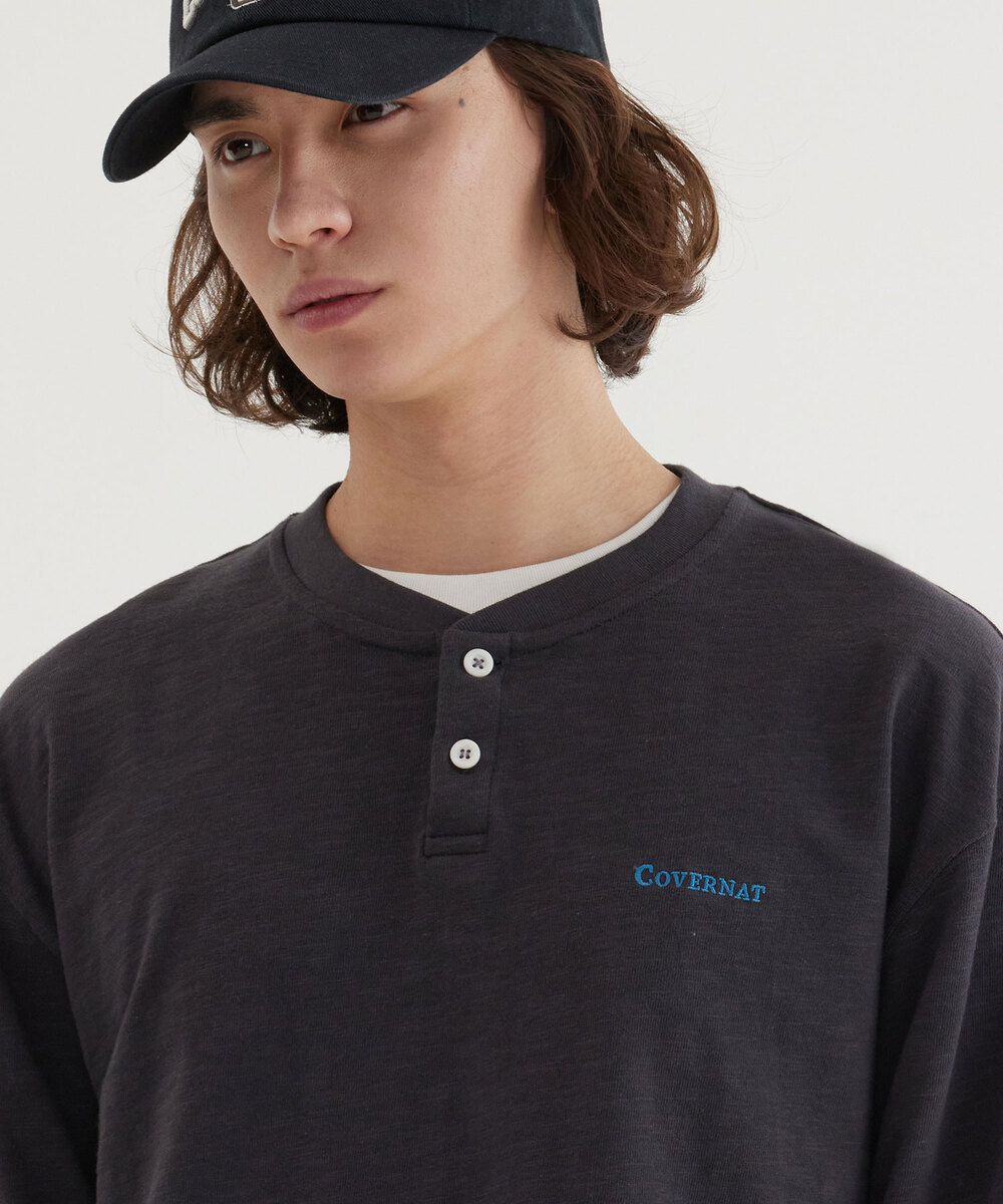 HENLEY NECK LONG SLEEVE