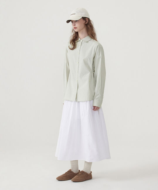 WOMEN'S OVERSIZED FIT STRIPE SHIRT