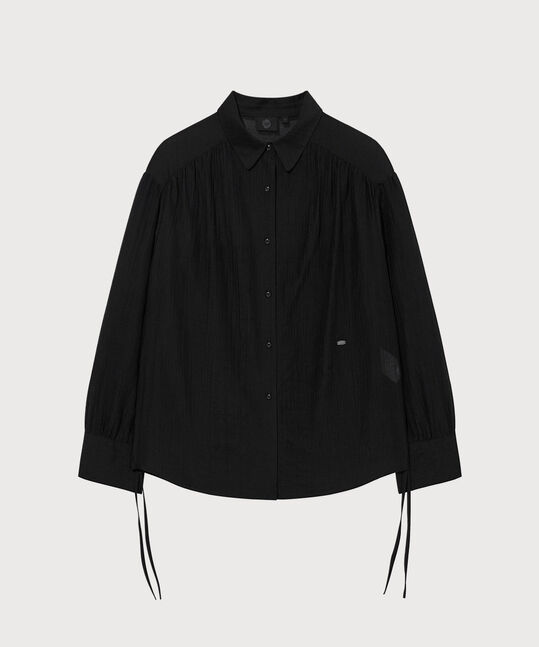 WOMEN'S STRING SHEER OVERSIZED BLOUSE