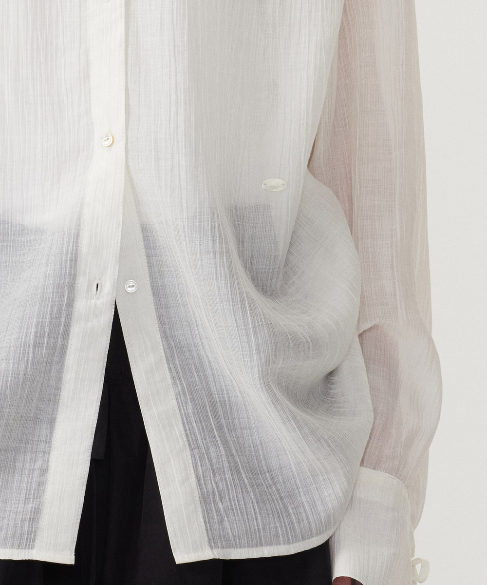 WOMEN'S STRING SHEER OVERSIZED BLOUSE