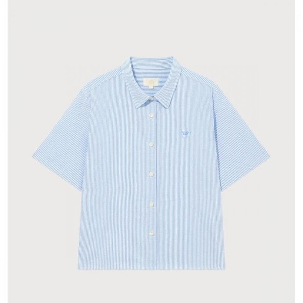 WOMEN SEERSUCKER HALF SHIRT