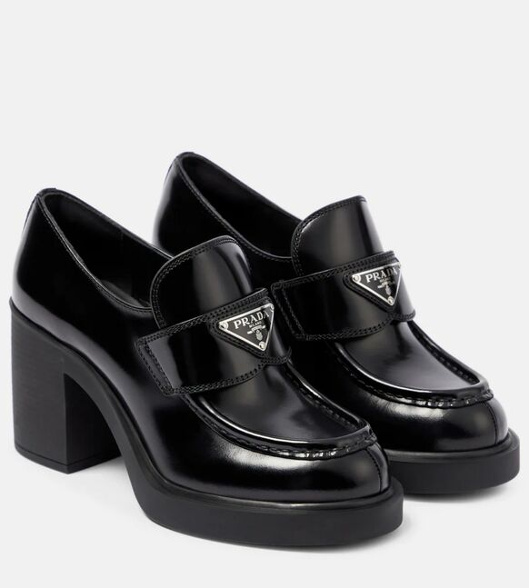 Prada leather loafers