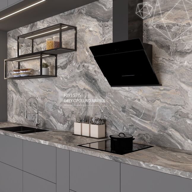 F093 ST15 Grey Cipollino Marble