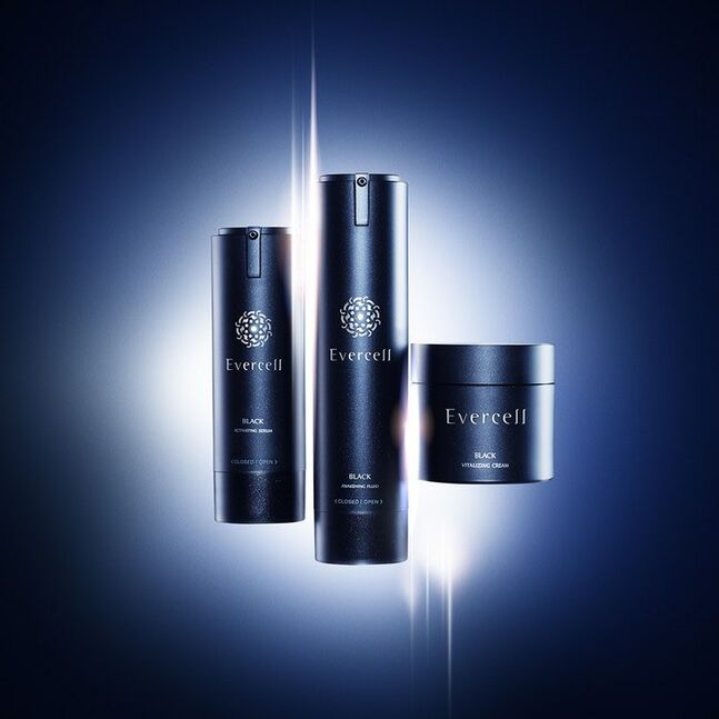 Evercell black skincare set