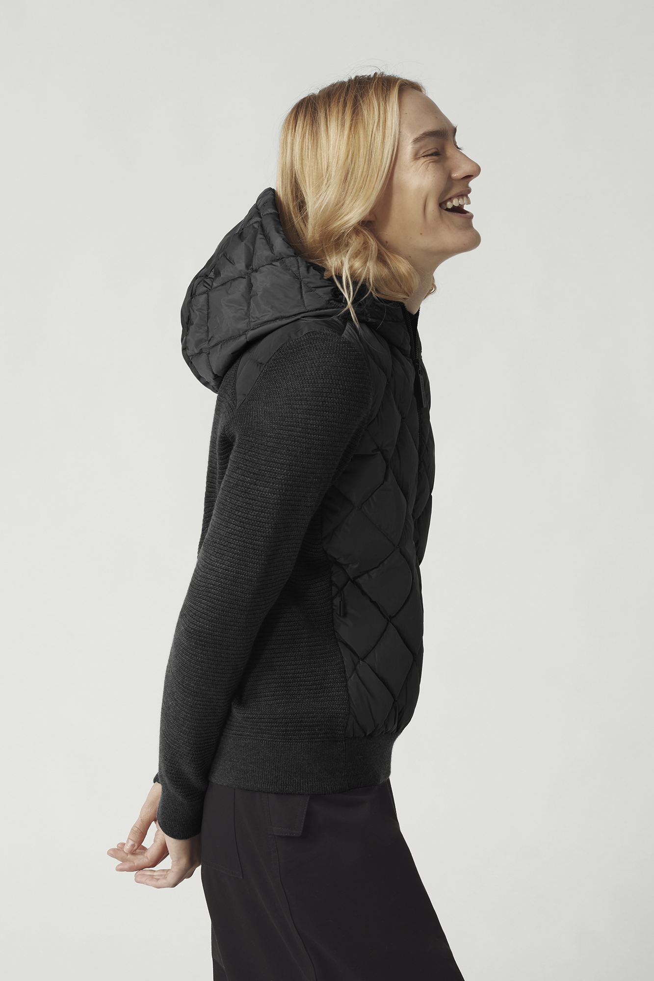 Hybridge Quilted Knit Hoody