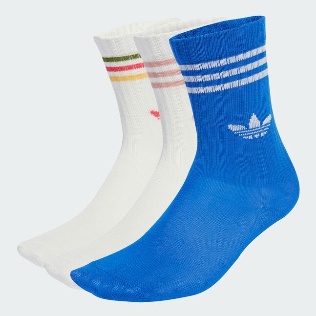 CREW SOCK 3P OWHITE/SELURE/BLUE/W