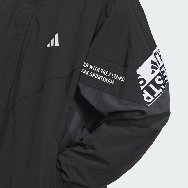 WORD WOVEN JKT BLACK