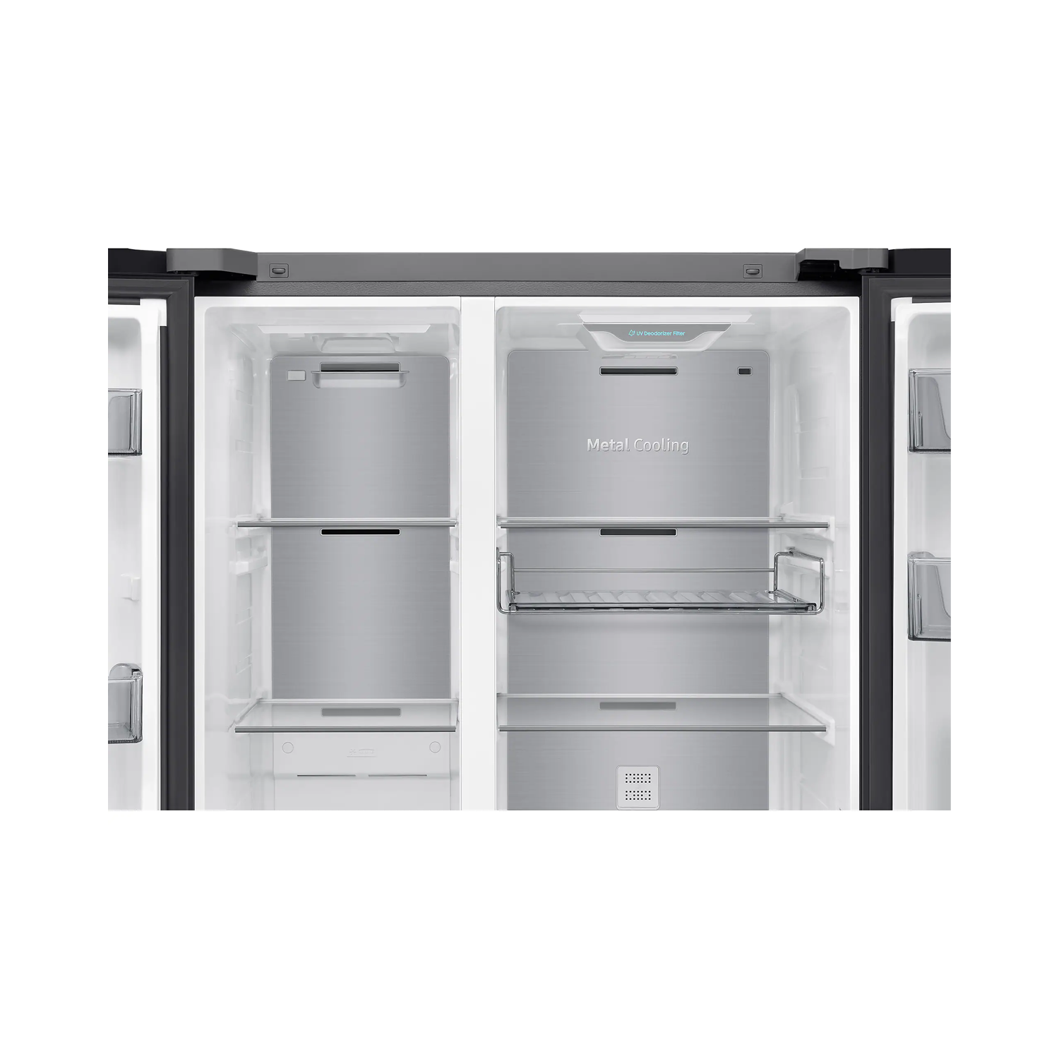 Samsung 646л багтаамжтай 2 хаалгатай хөргөгч SpaceMax ™, Metal Cooling RS80F65M1BWT SBS 