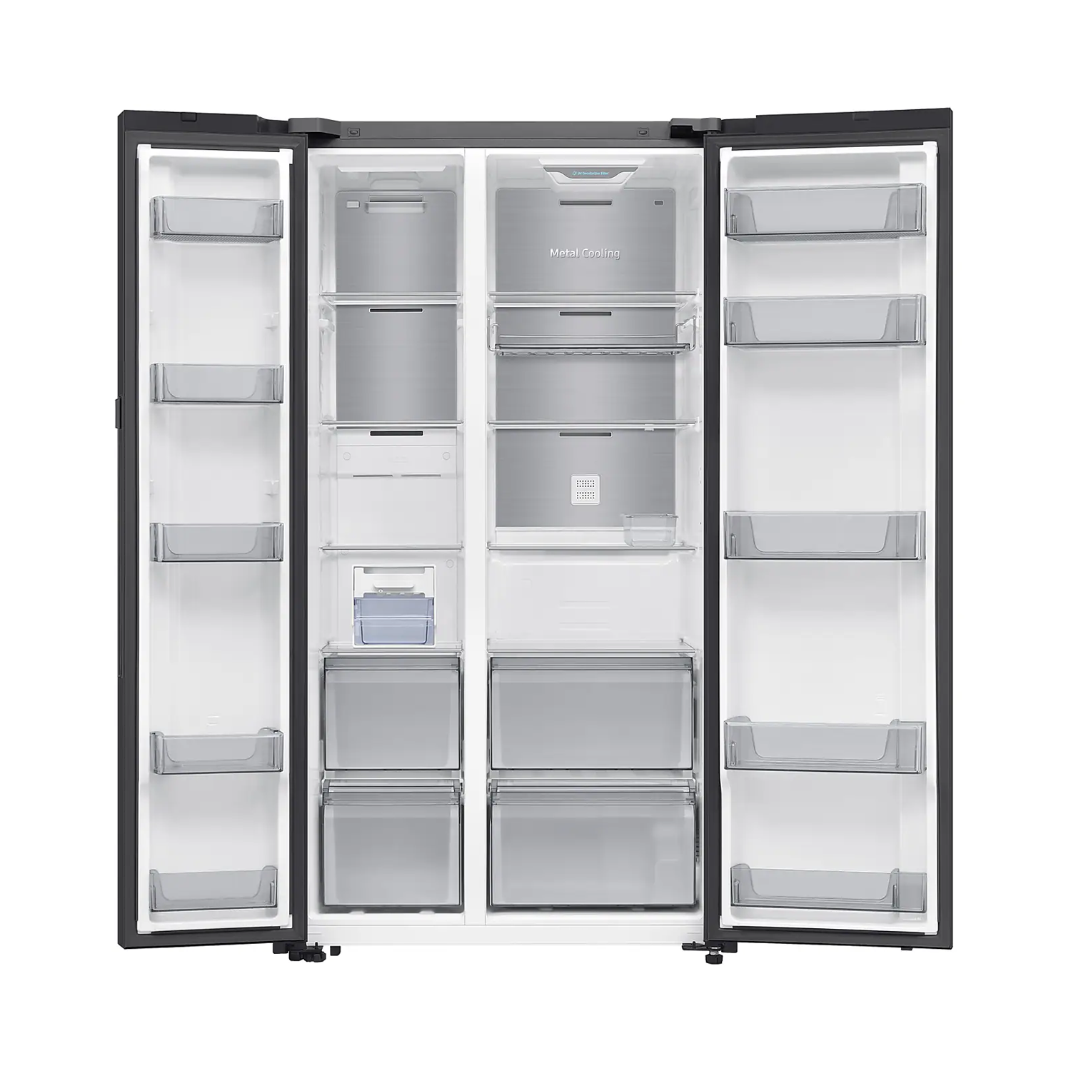 Samsung 646л багтаамжтай 2 хаалгатай хөргөгч SpaceMax ™, Metal Cooling RS80F65M1BWT SBS 