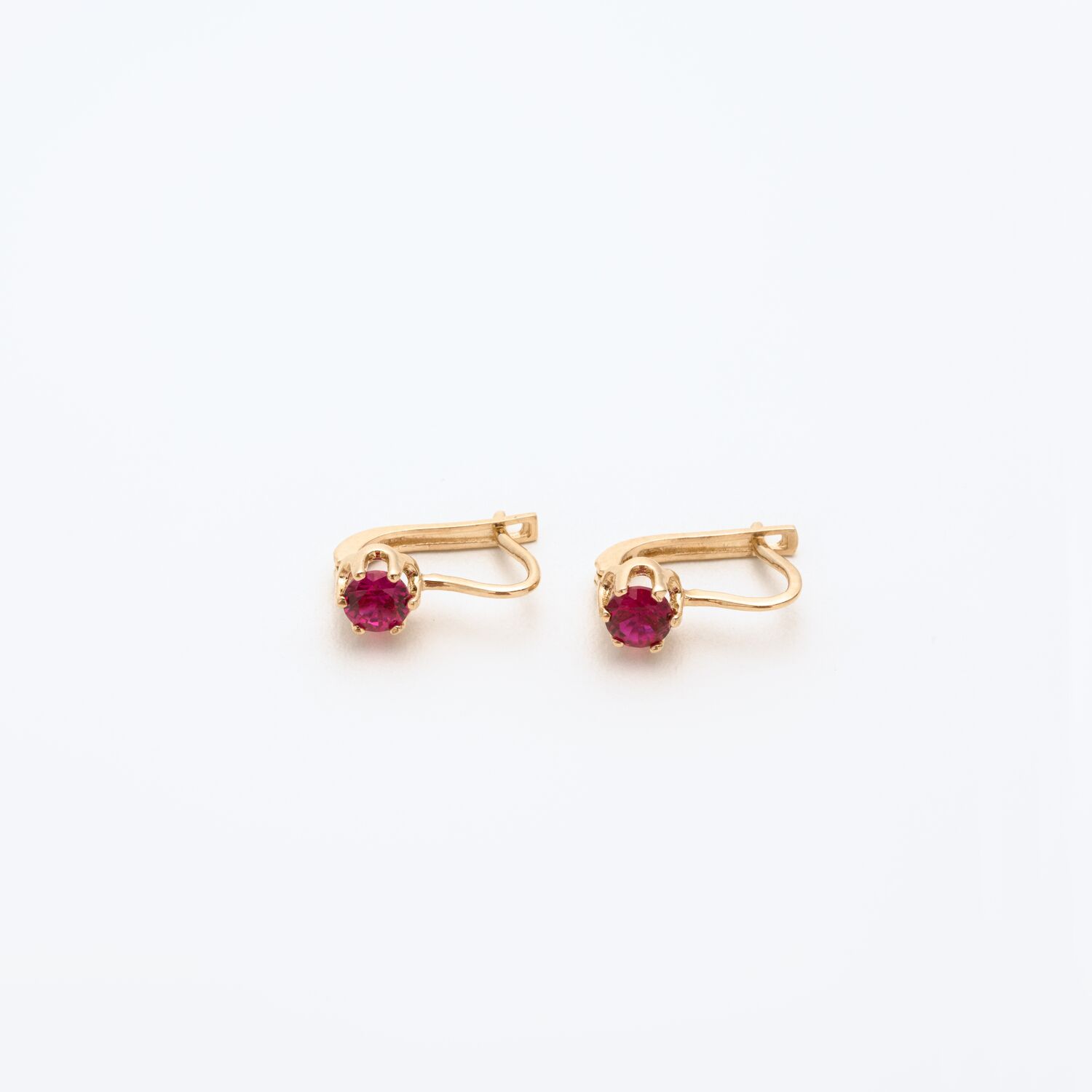 Монет ээмэг /Ягаан шигтгээтэй/