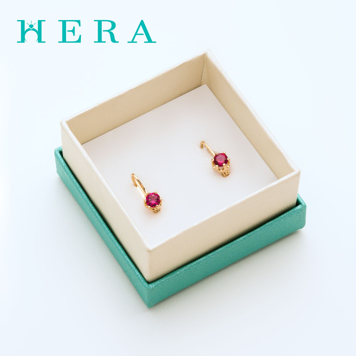 Монет ээмэг /Ягаан шигтгээтэй/