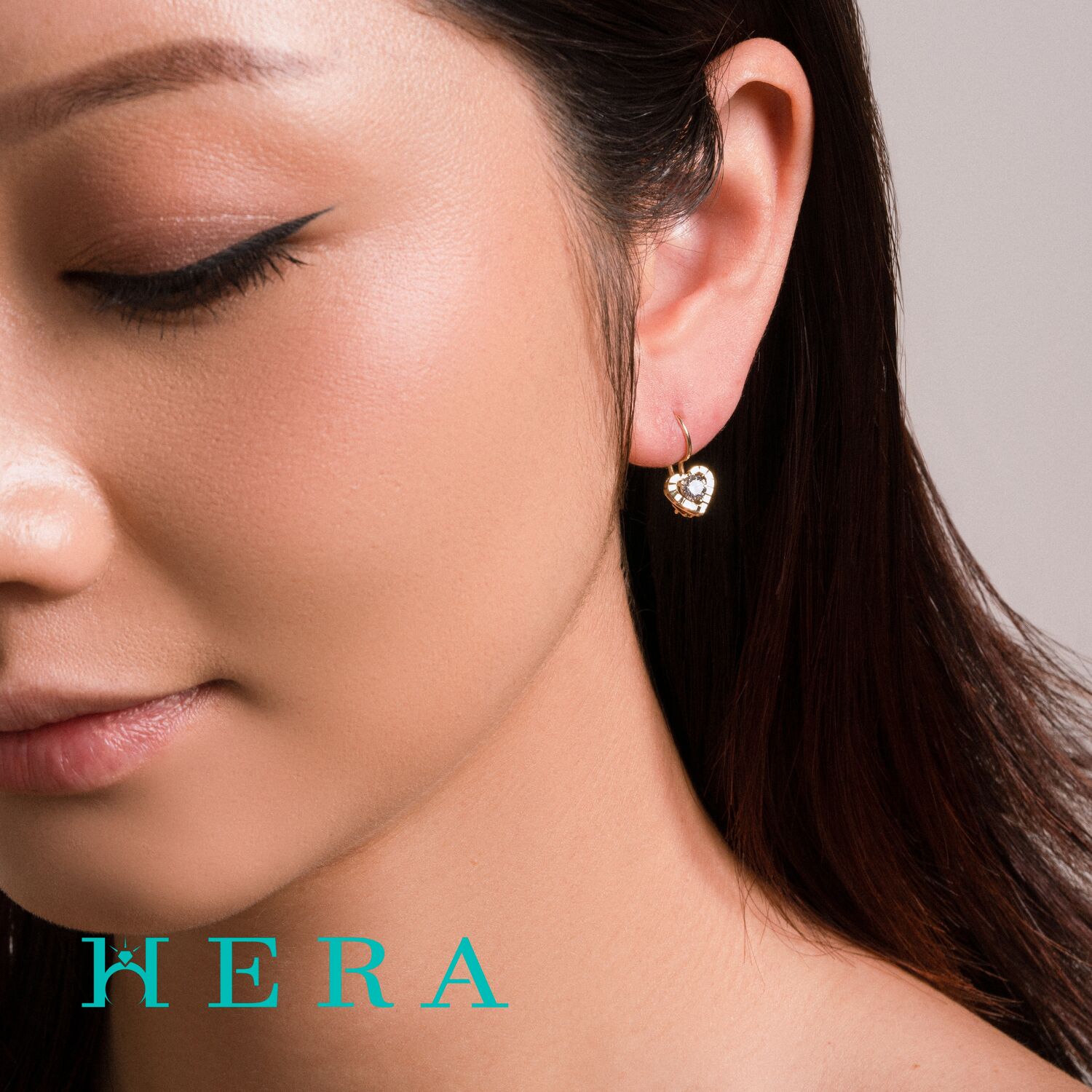 Монет ээмэг /Талст шигтгээтэй зүрх/